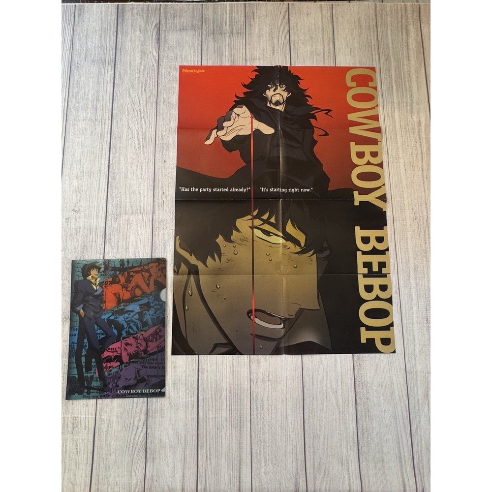 Cowboy Bebop Spike Spiegel‎ Newtype Aug 2001 Fold Out Anime Poster 20x28 Japan